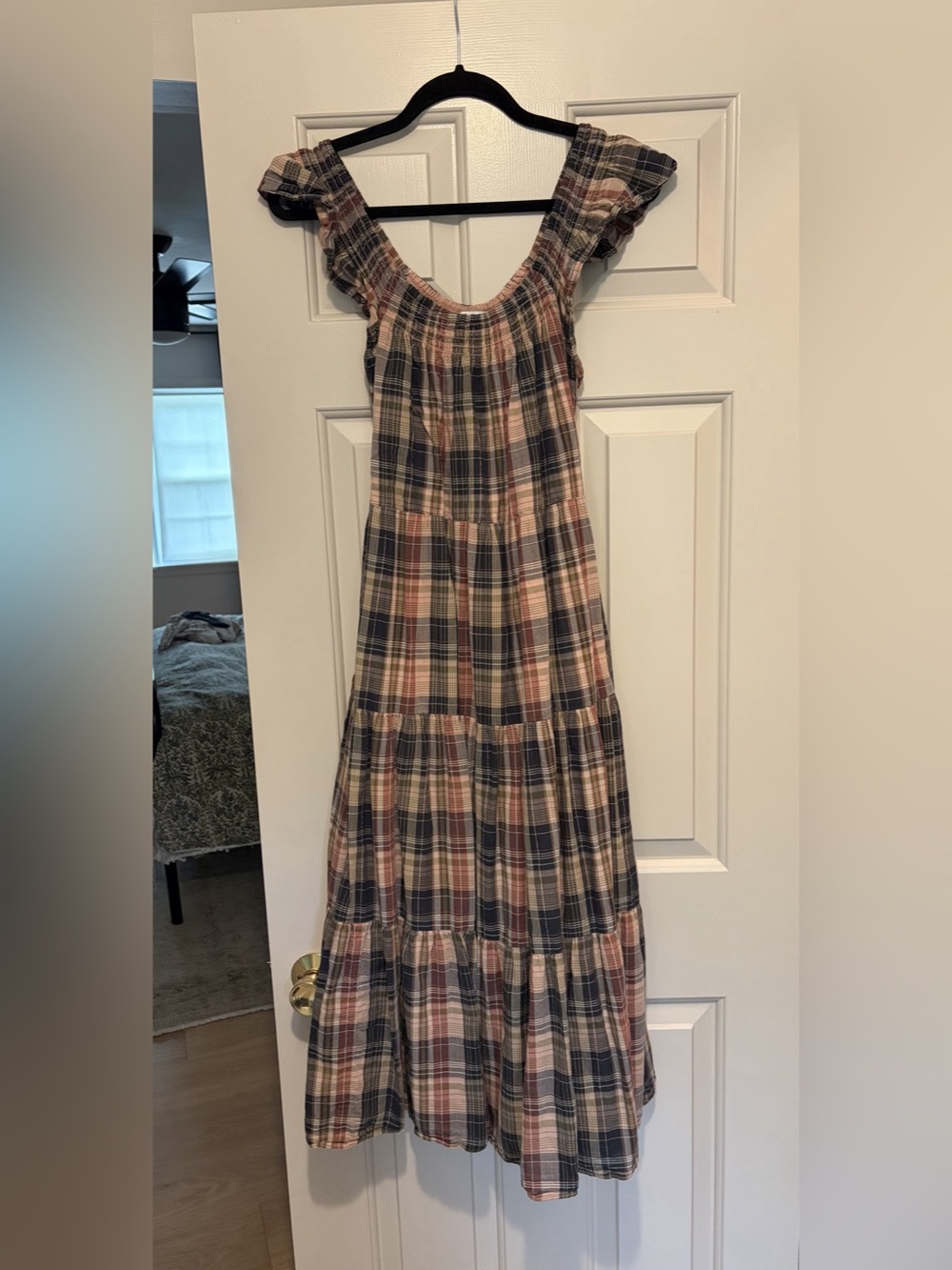 Madewell plaid maxi dress